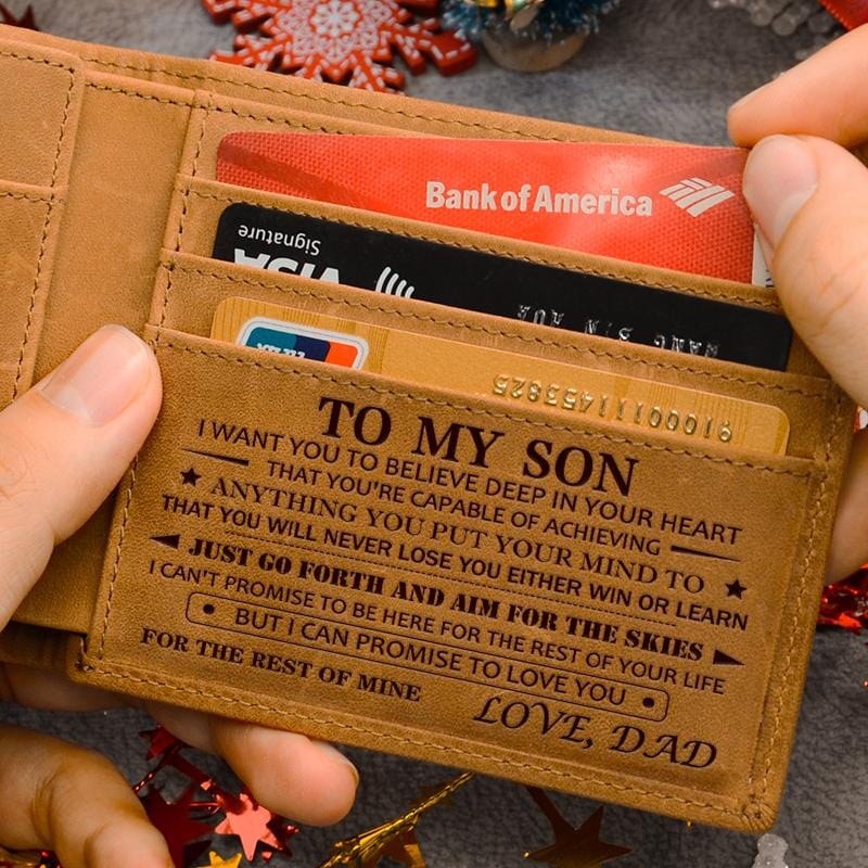 Dad To Son - Genuine Premium Leather Card Wallet