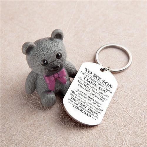 Dad To Son - Just Do Your Best - Inspirational Keychain