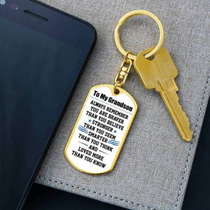 To My GrandSon - Loved More Than You Know  - Keychain