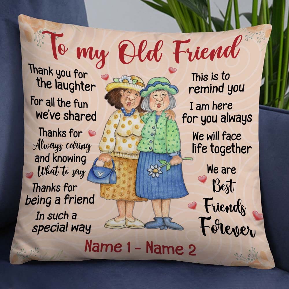 Thank You For The Laughter Friendship - Personalized Pillow (Insert  Included)